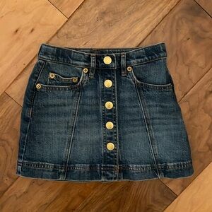 Crewcuts girls denim skirt with snaps size 6